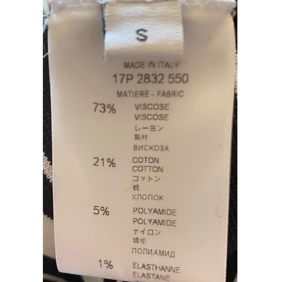 GIVENCHY Bodycon Midi Dress. Black, White and Red Stripes. Size Small - Picture 7 of 10